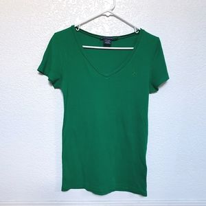 Ralph Lauren Green V neckline t shirt size M/L